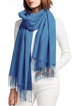 Premium Cashmere Feeling Solid Color Scarf W/ Tassels